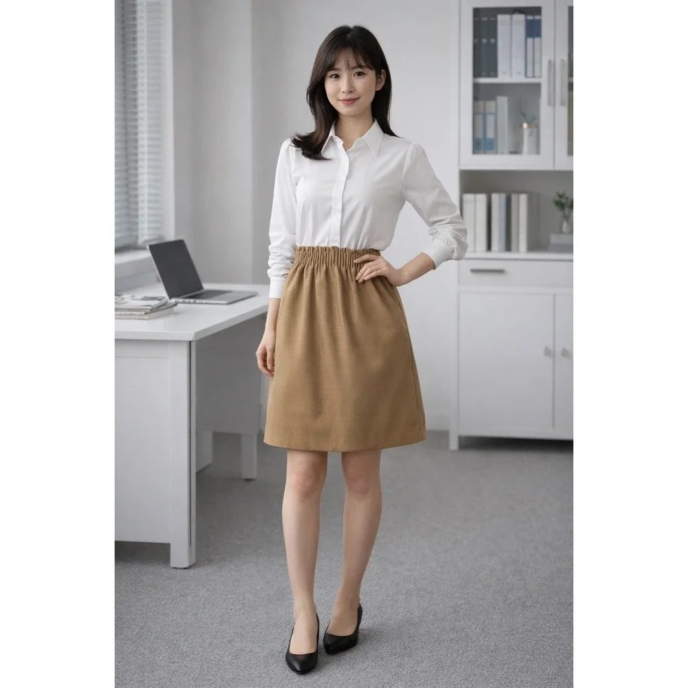 J.Crew Wool-Blend Gathered Waist‎ Mini Skirt Camel Womens 0